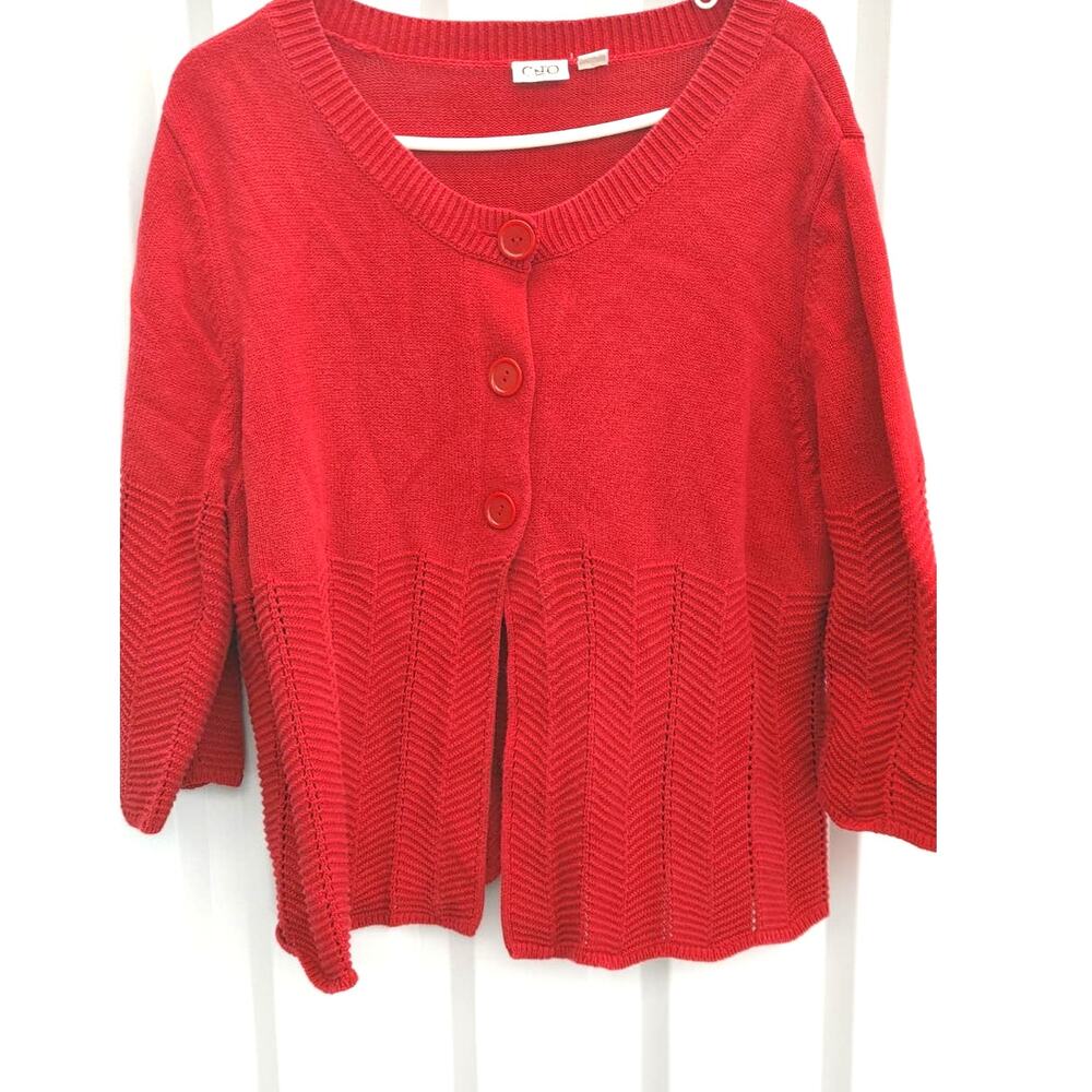 CATO Cardigan Sweater Red XL